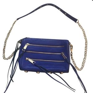 Rebecca Minkoff three zip purse in royal/navy blue